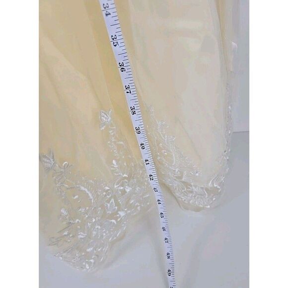 IDOPIP Girls Ivory Embroidered Tulle Dress Size 170 XXS Polyester/Viscose Floral - Picture 13 of 15